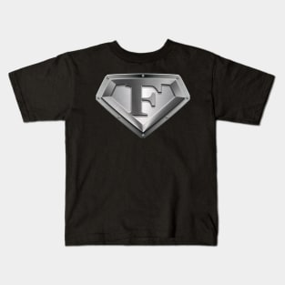 Steel Plated Diamond Shaped F Kids T-Shirt